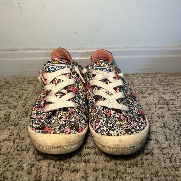 Bobs from Sketchers Memory Foam Beach Bingo Rover Rally Dog Print Slip-Ons - Picture 2 of 9